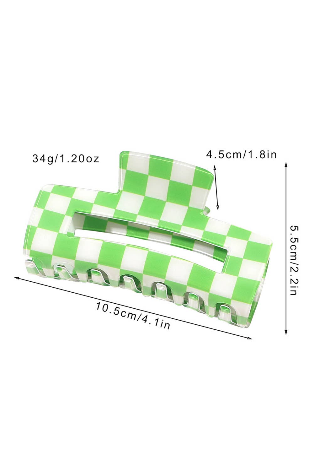 Checkered Print * Hollow Out Hair Clip | One size