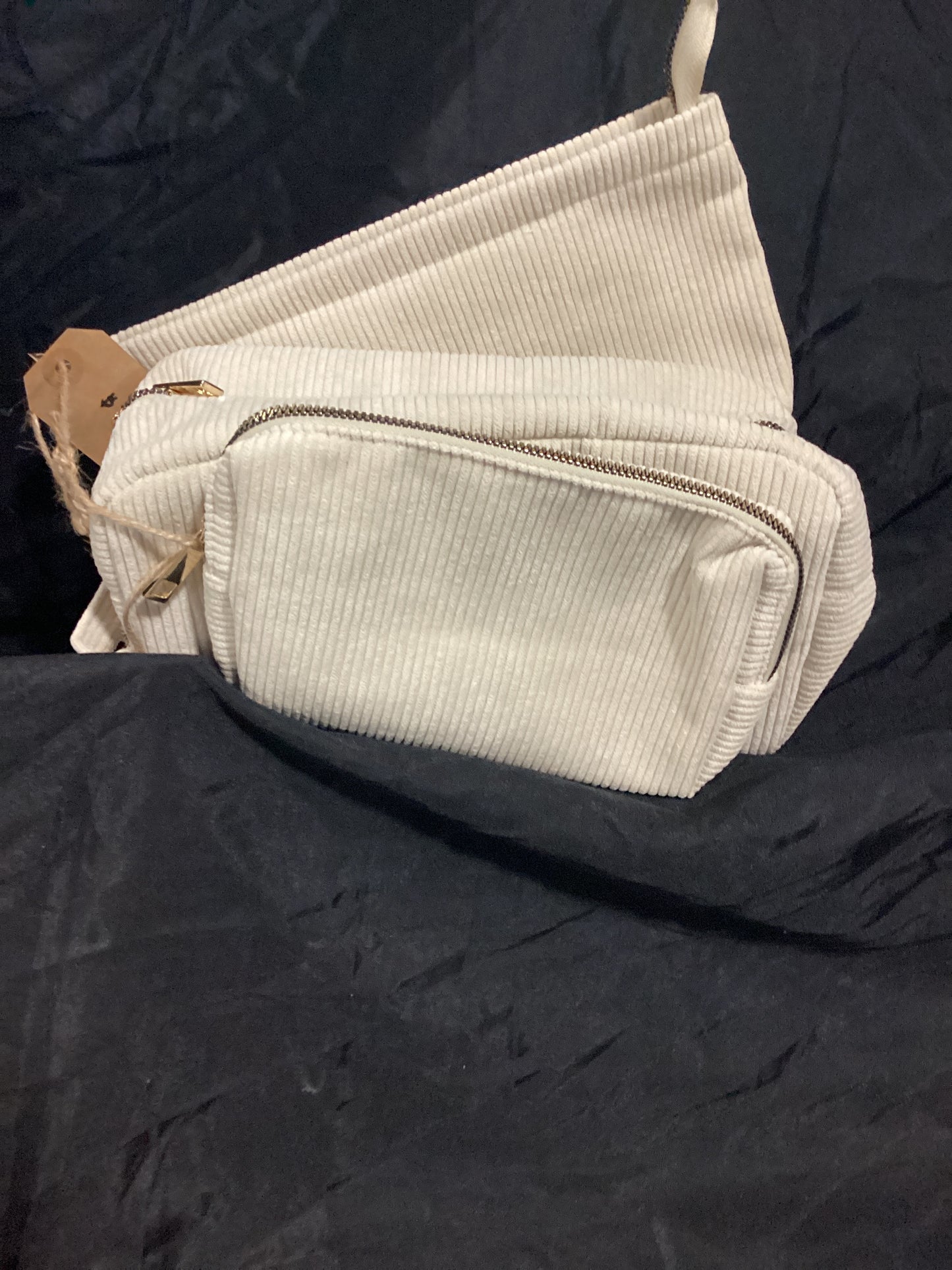 3 Piece Travel Set Makeup Bags (Cream)