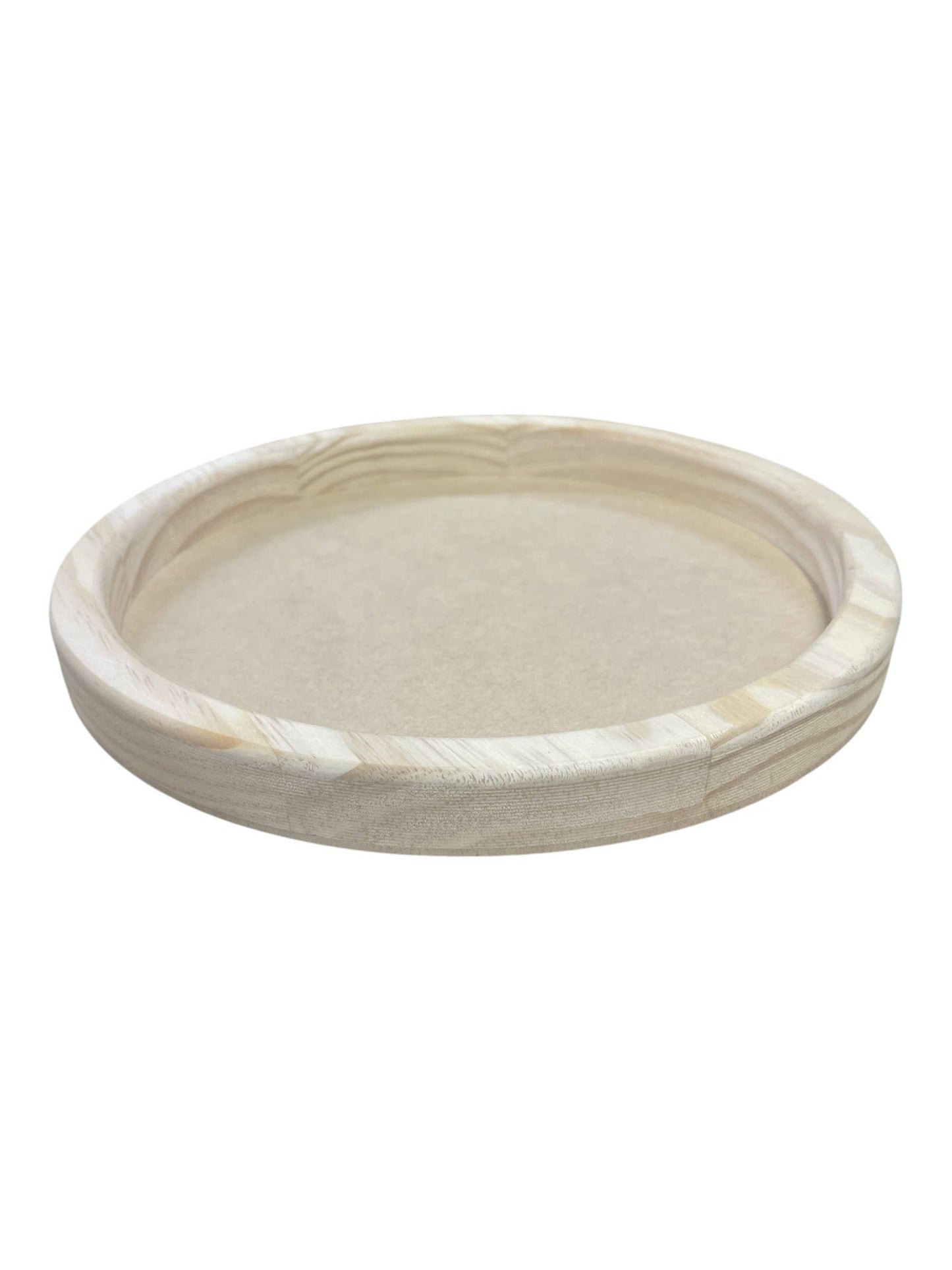 Round wood tray 14 inches.