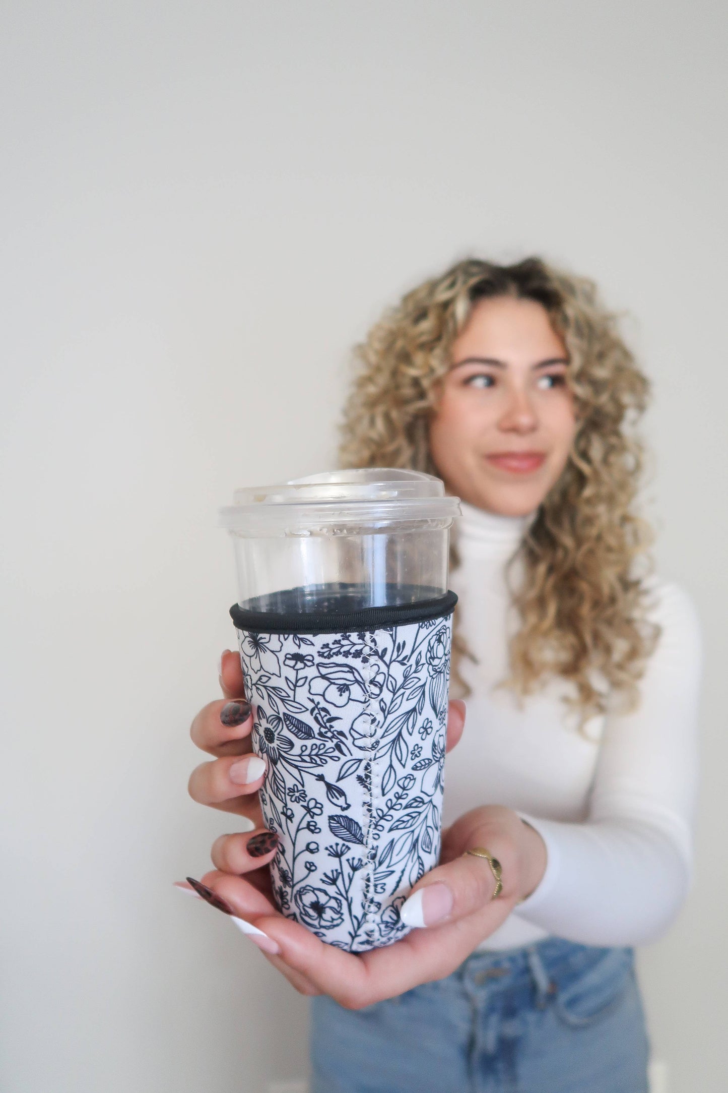 Iced Coffee Drink Sleeve, Beverage Cup Sleeve,