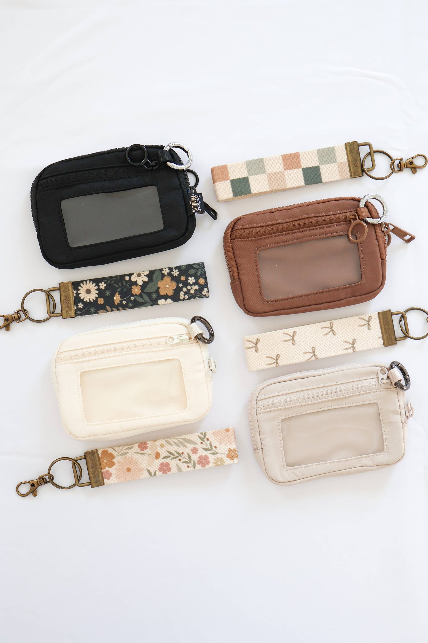 Keychain Wallet with Wrist Lanyard, Compact Card Holder