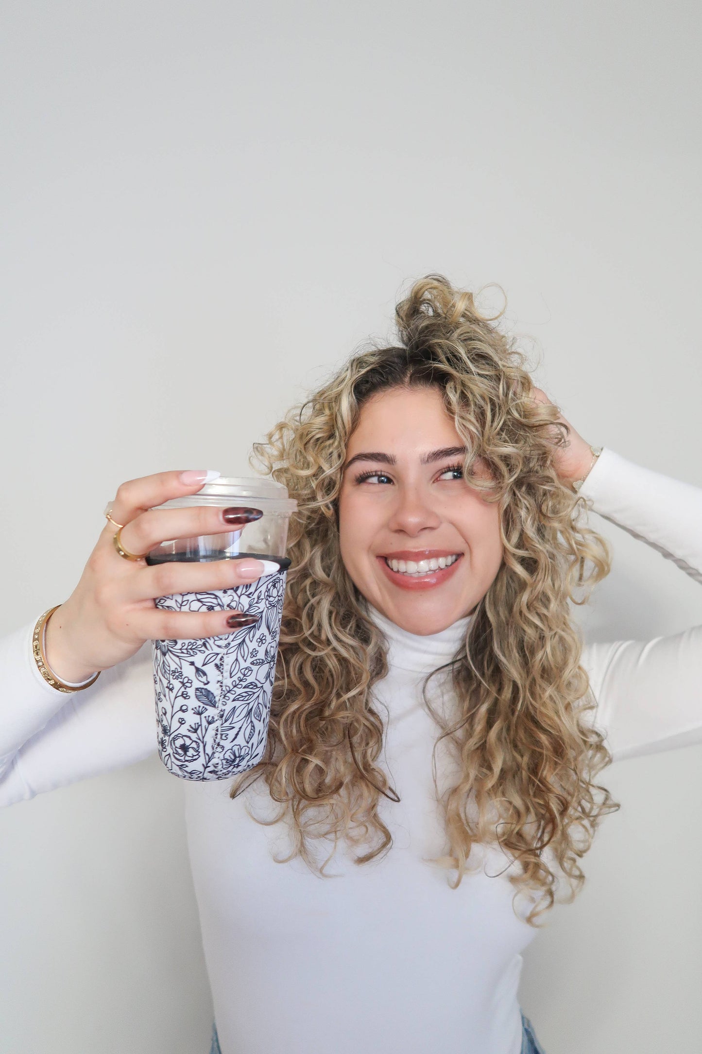 Iced Coffee Drink Sleeve, Beverage Cup Sleeve,