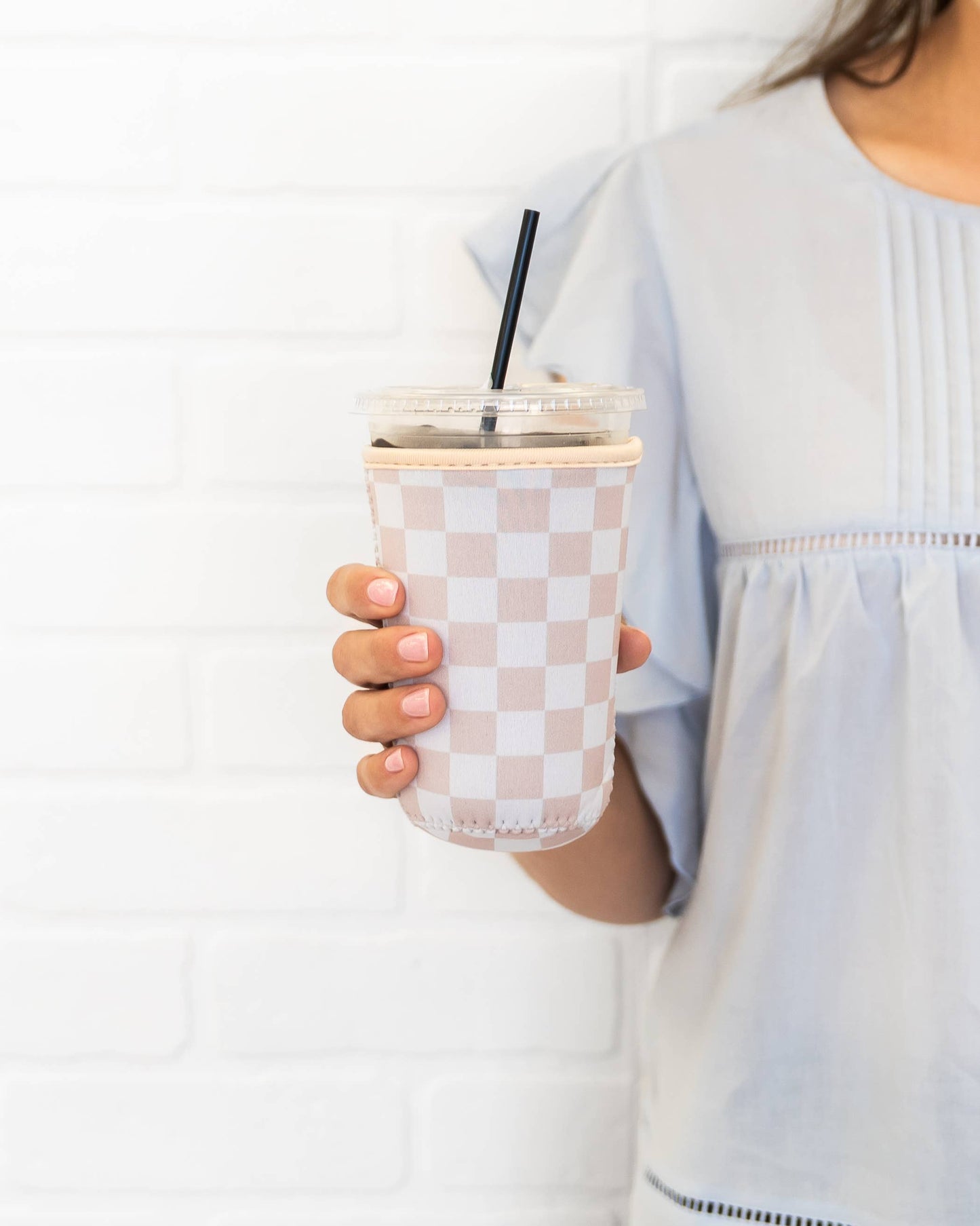 Iced Coffee Drink Sleeve, Beverage Cup Sleeve: #4 black bow