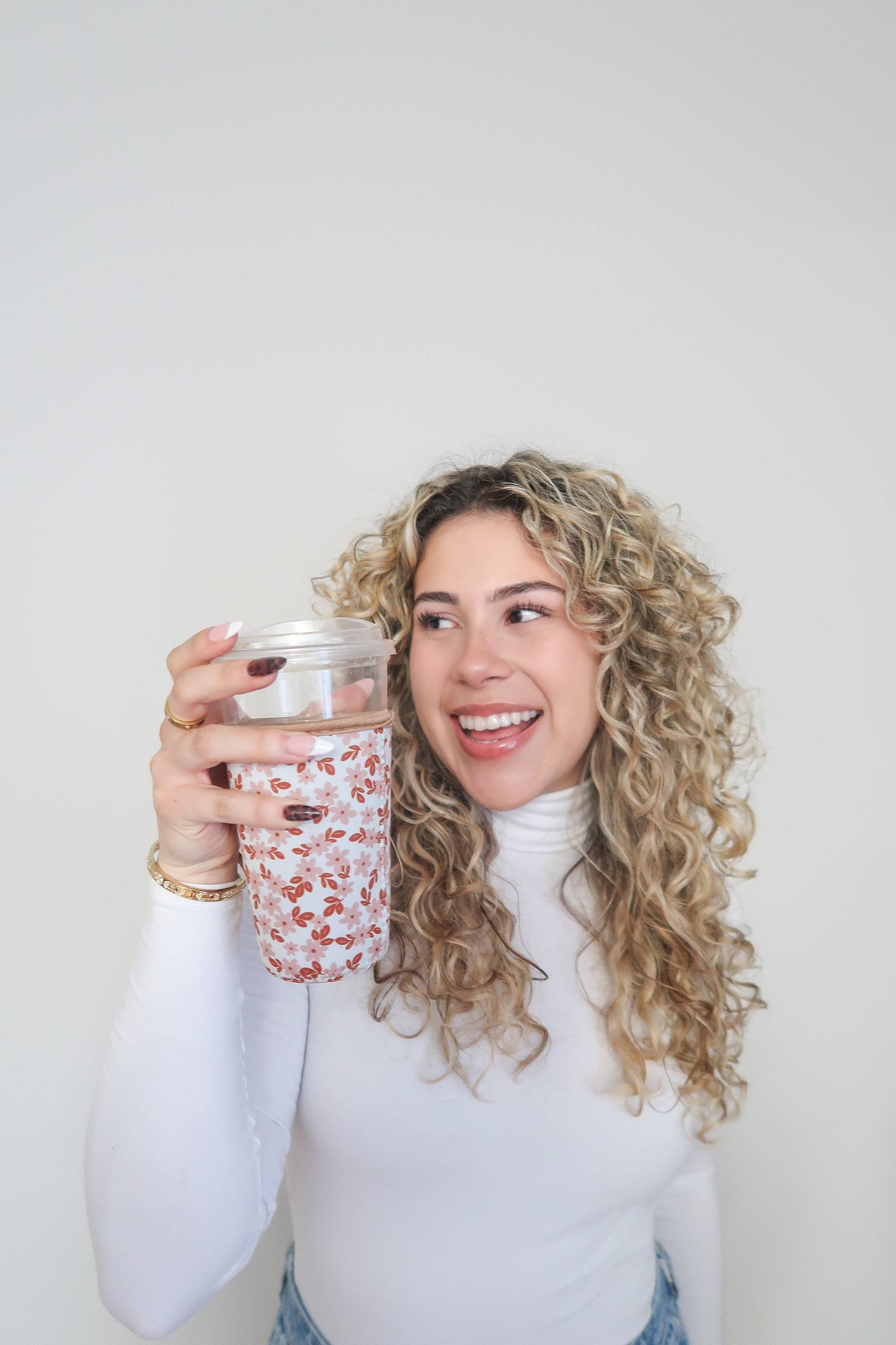 Iced Coffee Drink Sleeve, Beverage Cup Sleeve,