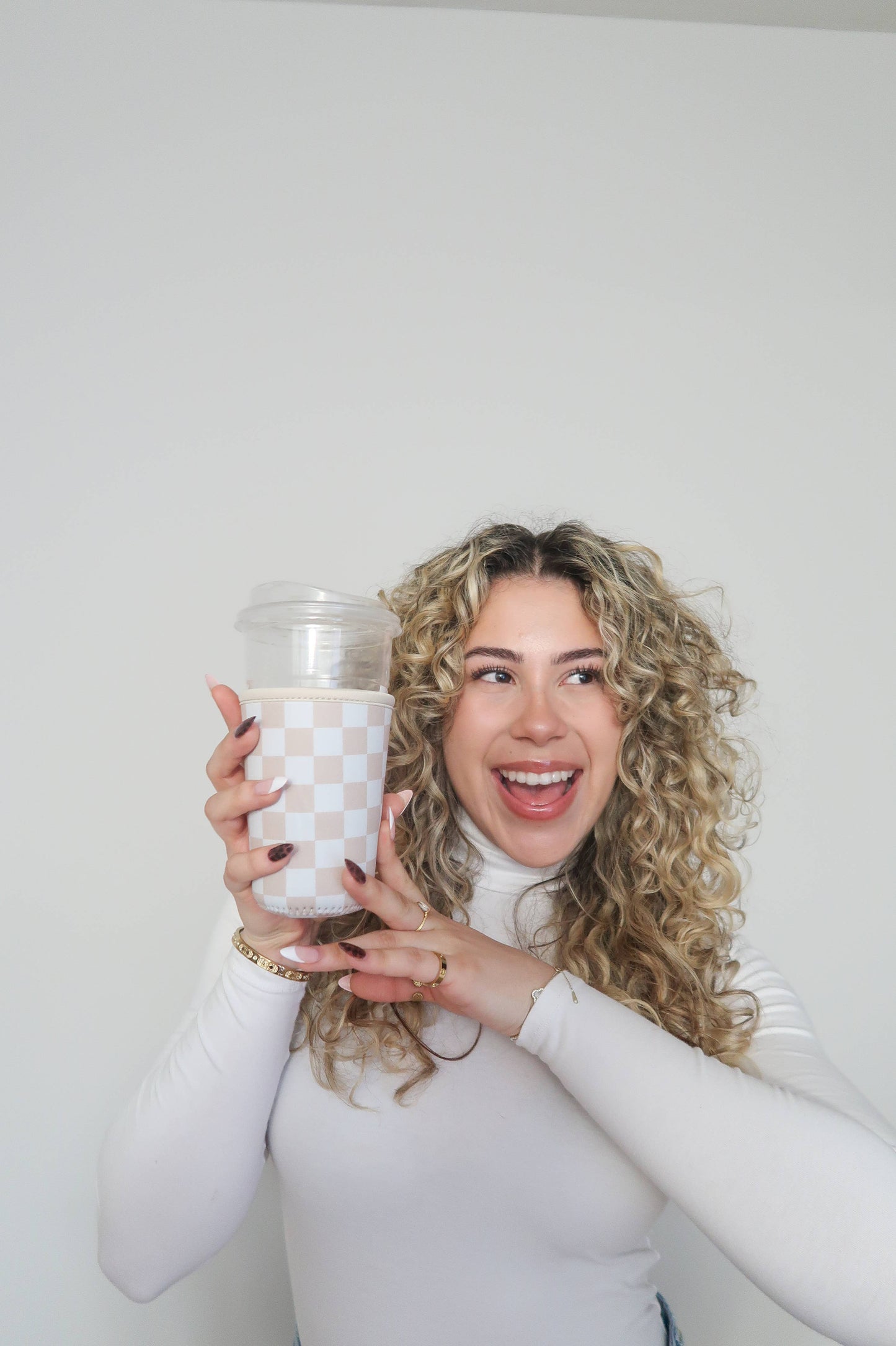 Iced Coffee Drink Sleeve, Beverage Cup Sleeve,