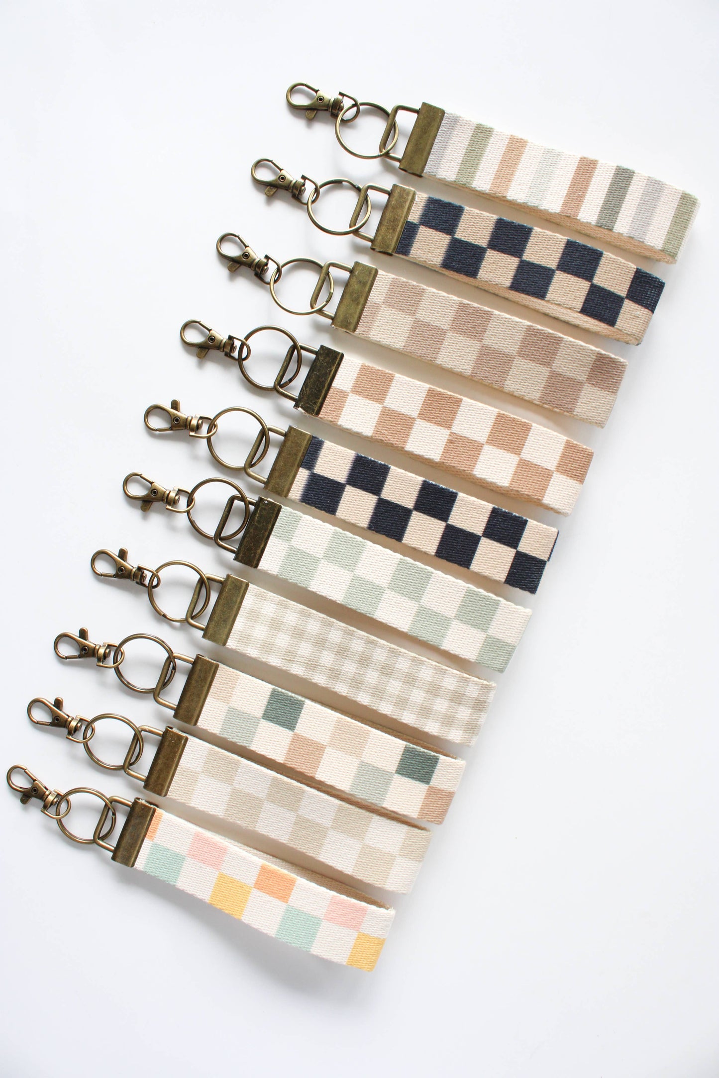 Canvas Wrist Keychain Lanyard, Key Wristlet: #12 cactus cowgirl