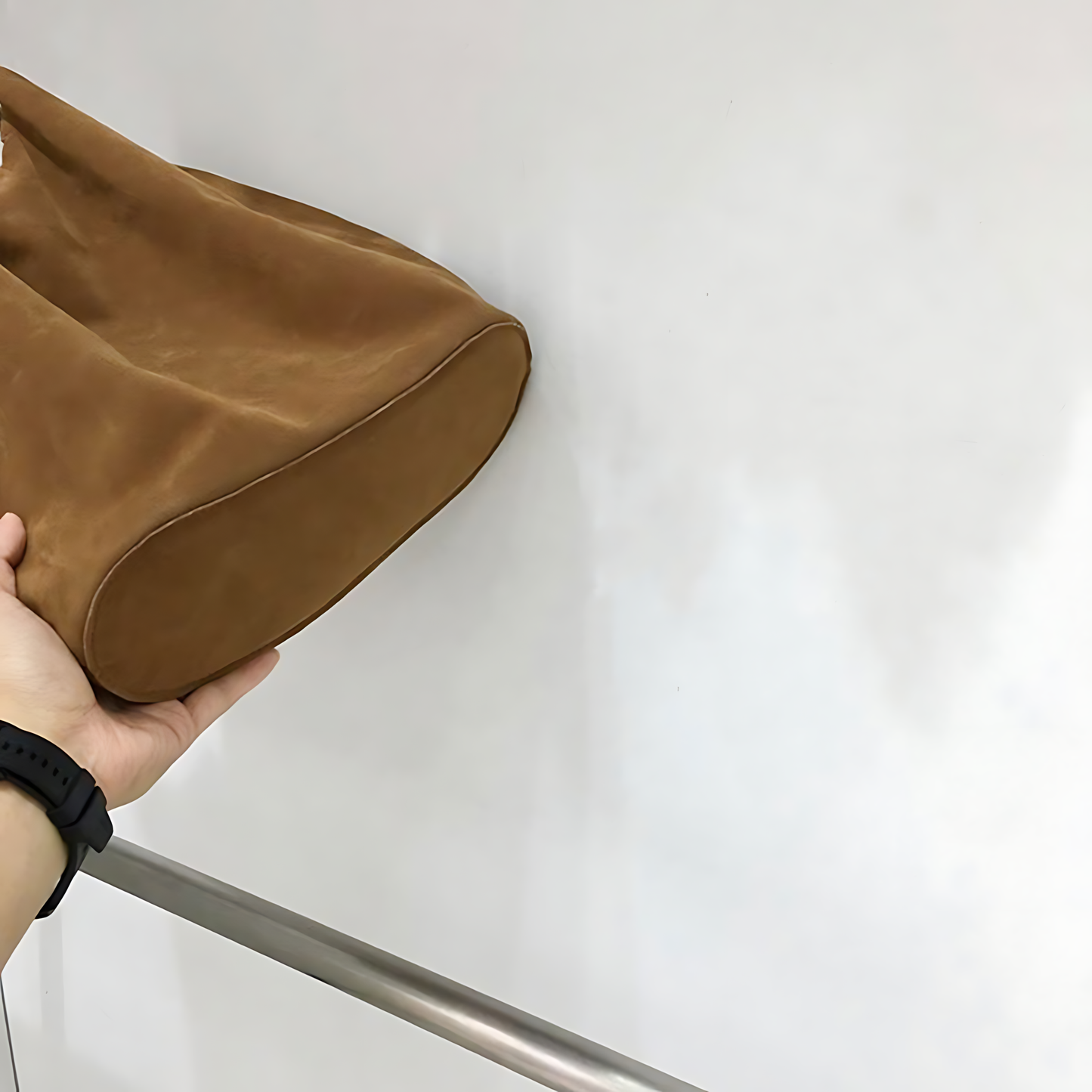 Vintage Faux Suede Tote–Soft &Spacious Shoulder Bag_CWAB4107
