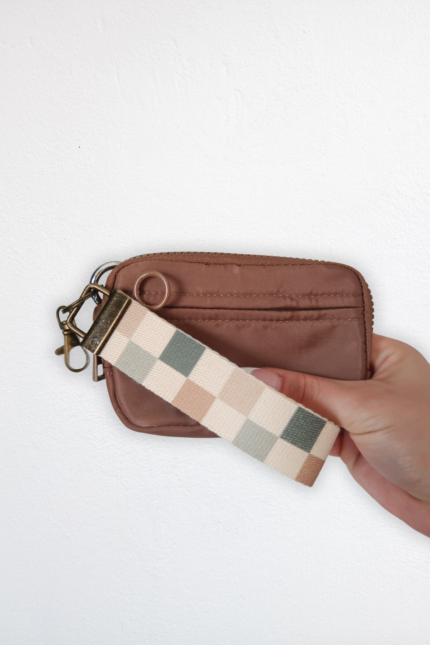 Keychain Wallet with Wrist Lanyard, Compact Card Holder