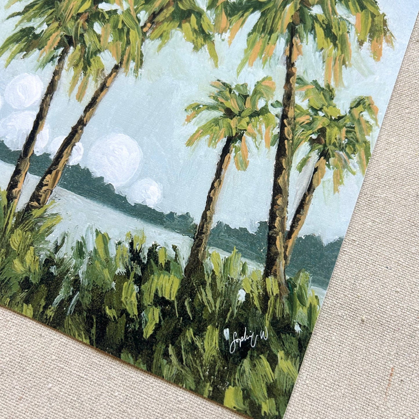 "Where the Palm Trees Lean" Fine Art Print