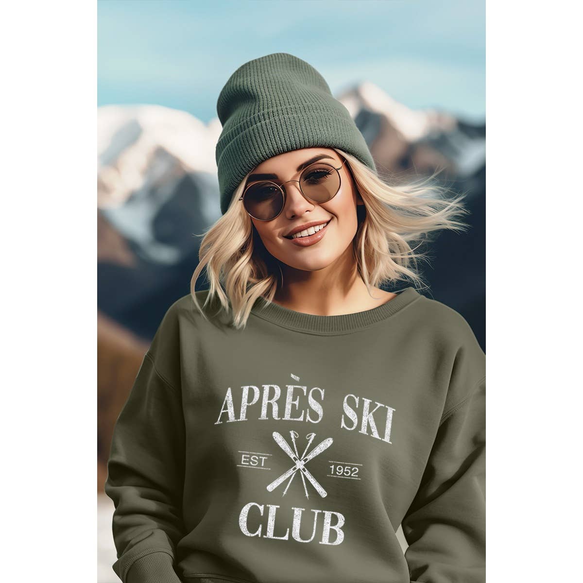 APRES SKI CLUB VINTAGE  GRAPHIC  SWEATSHIRTS