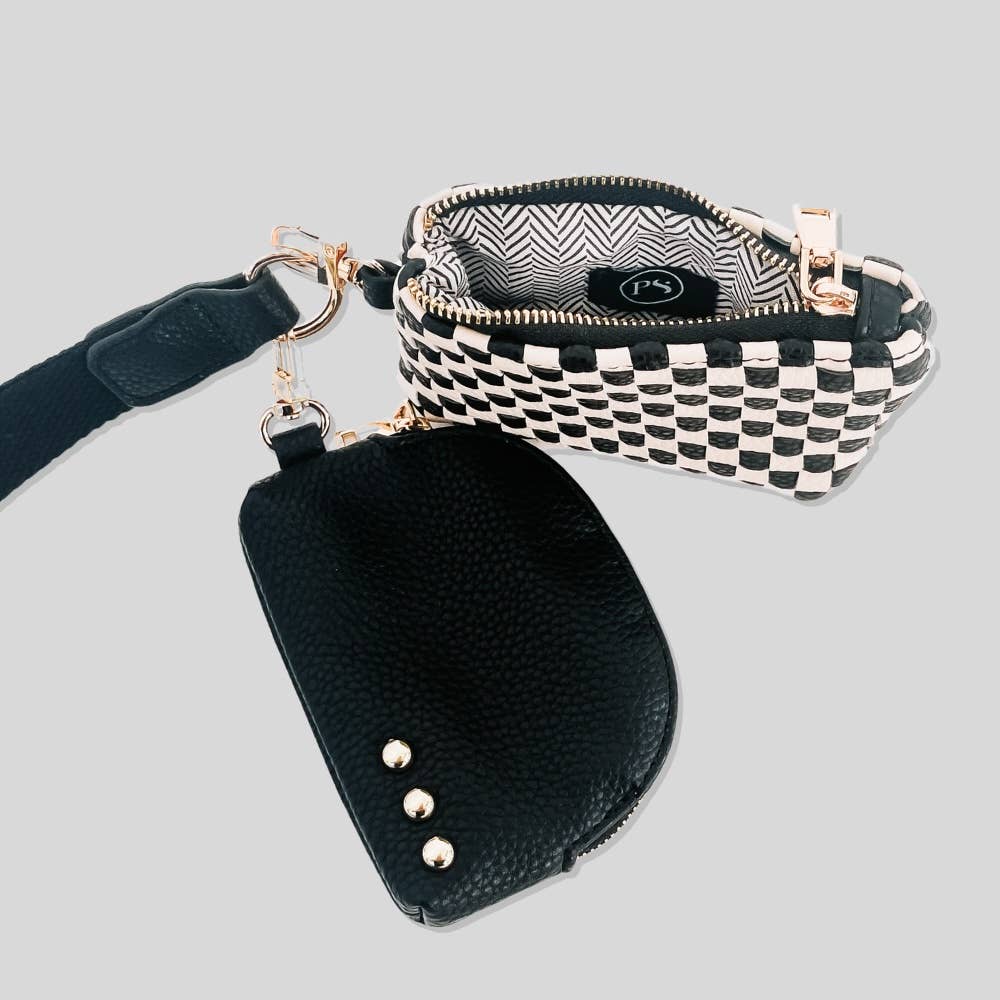 Wonderlust Woven Dual Pouch Wristlet 