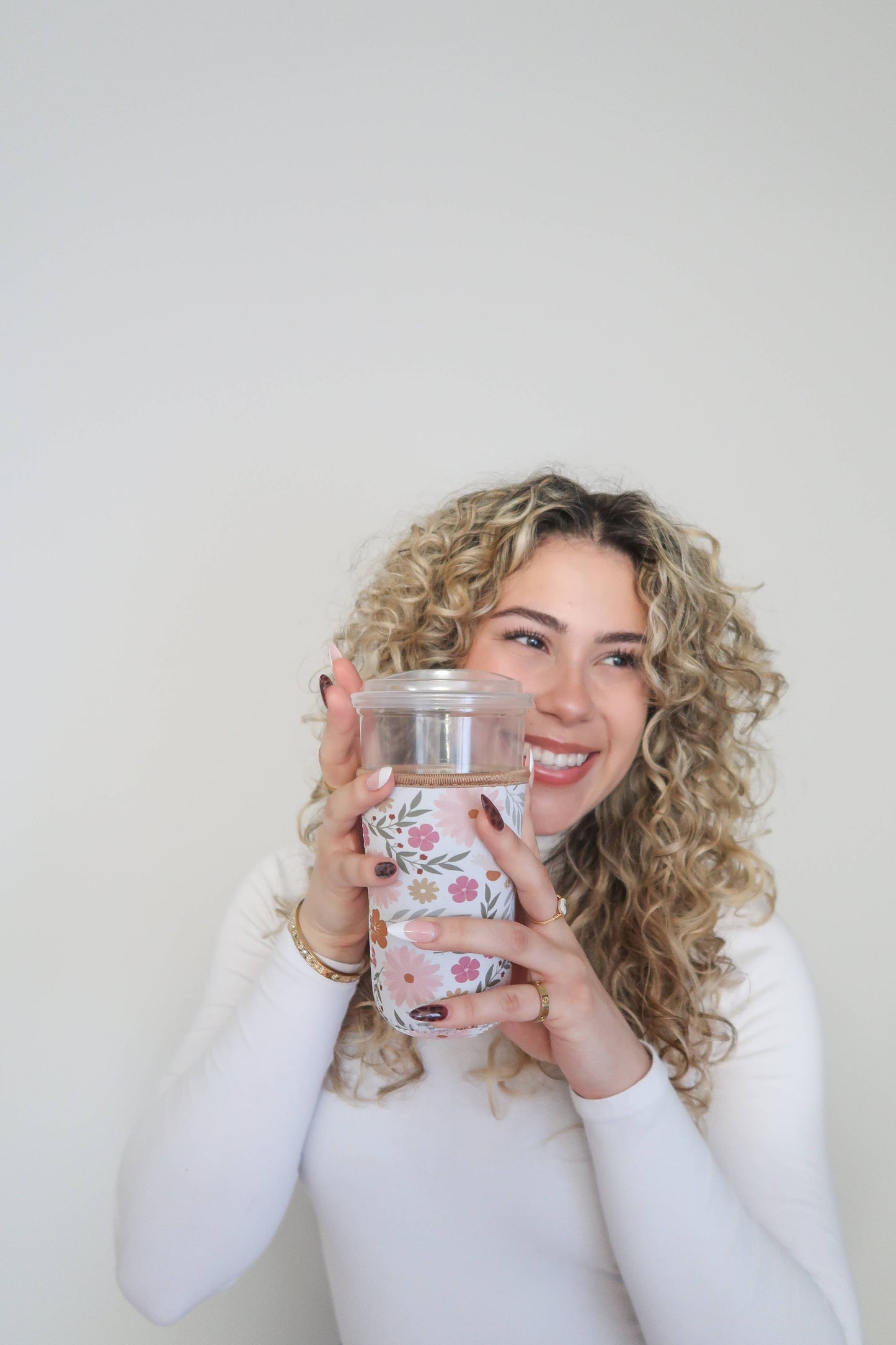 Iced Coffee Drink Sleeve, Beverage Cup Sleeve,