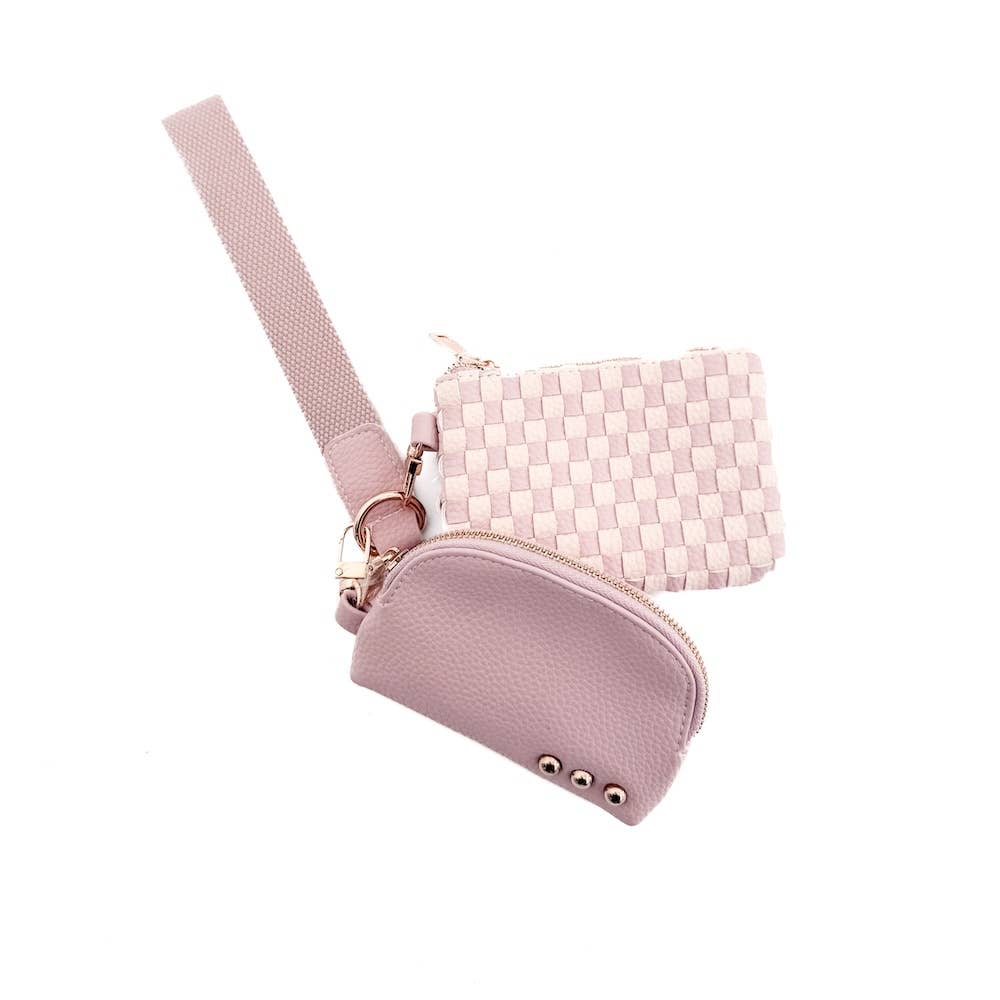 Wonderlust Woven Dual Pouch Wristlet 