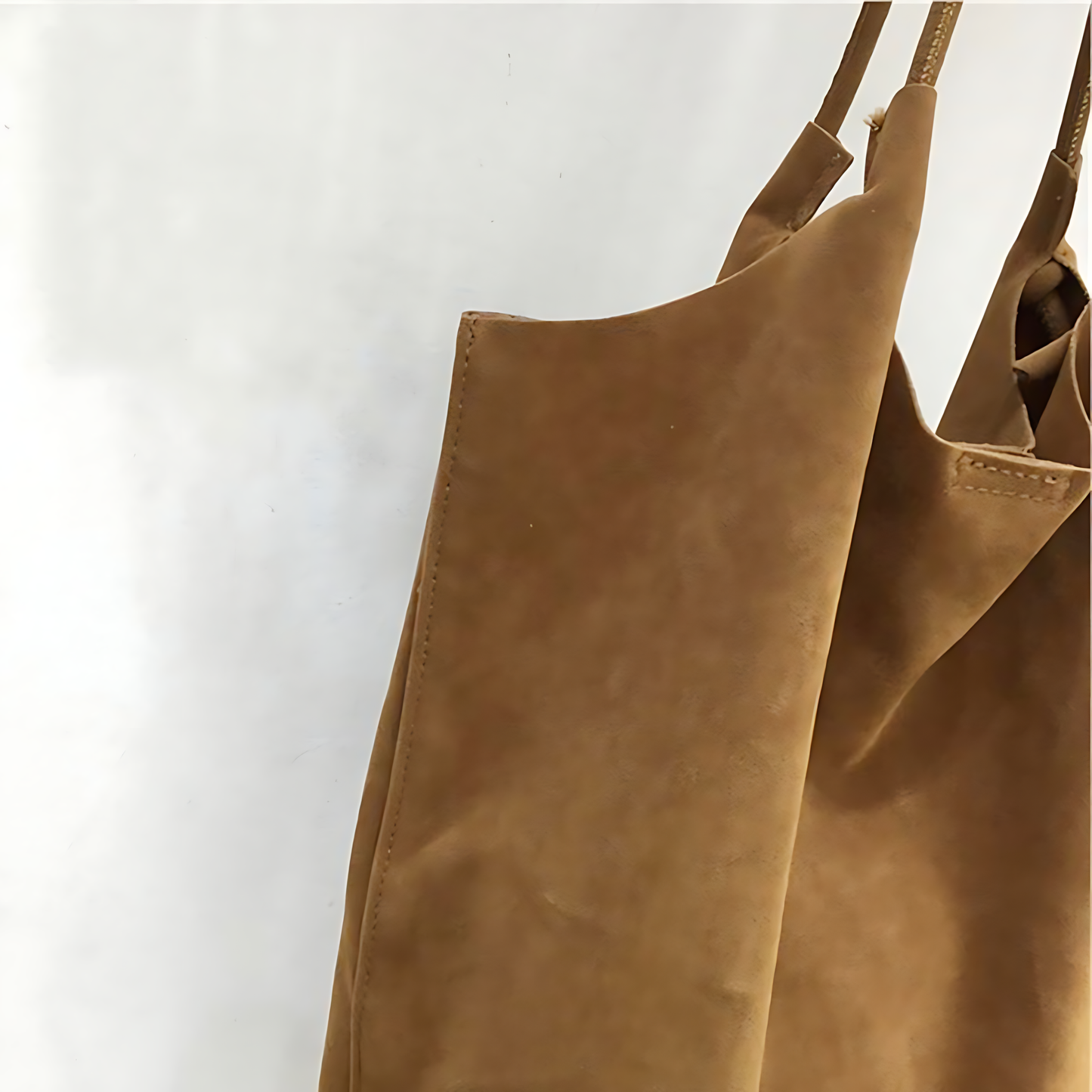 Vintage Faux Suede Tote–Soft &Spacious Shoulder Bag_CWAB4107