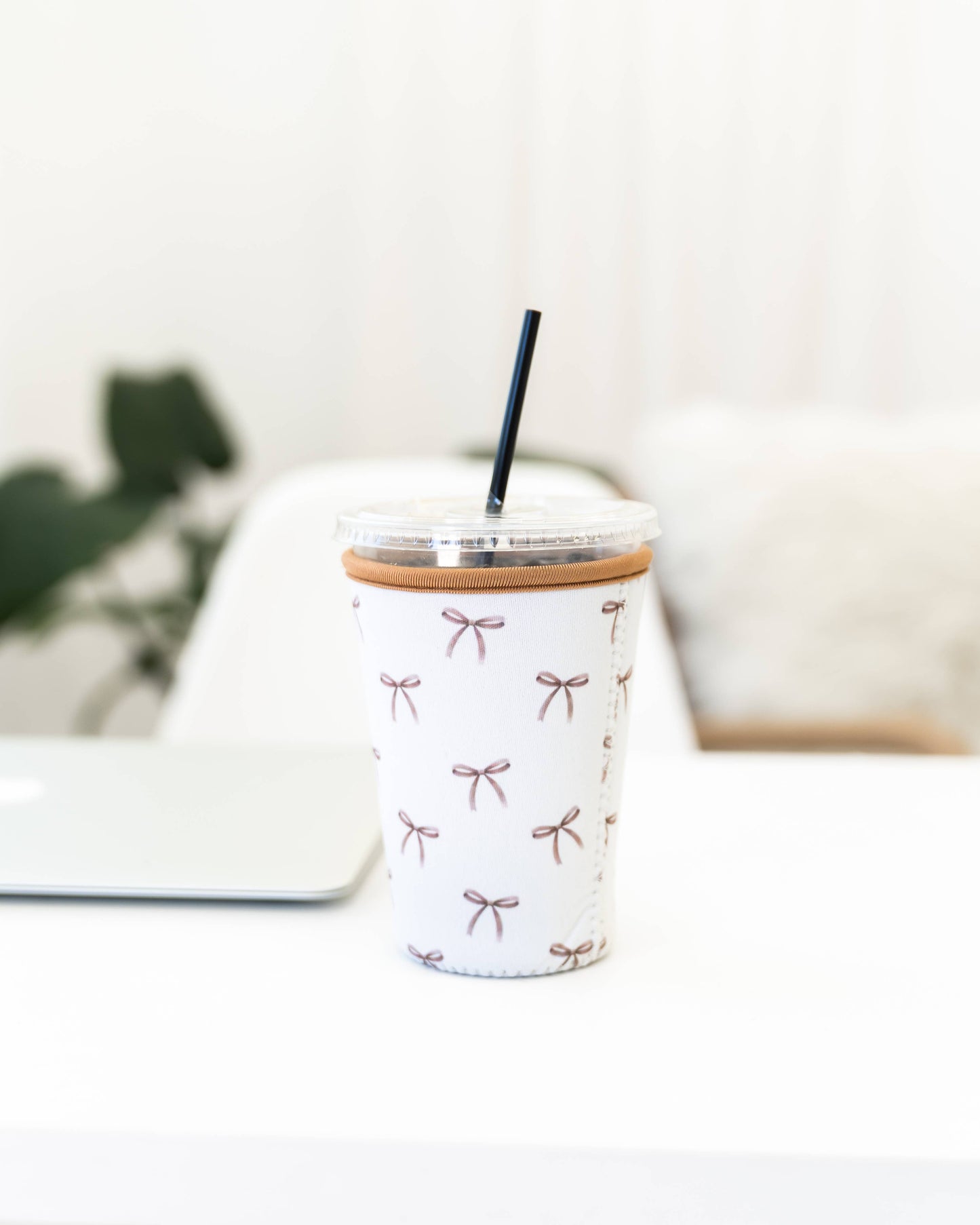 Iced Coffee Drink Sleeve, Beverage Cup Sleeve: #2 boho checker