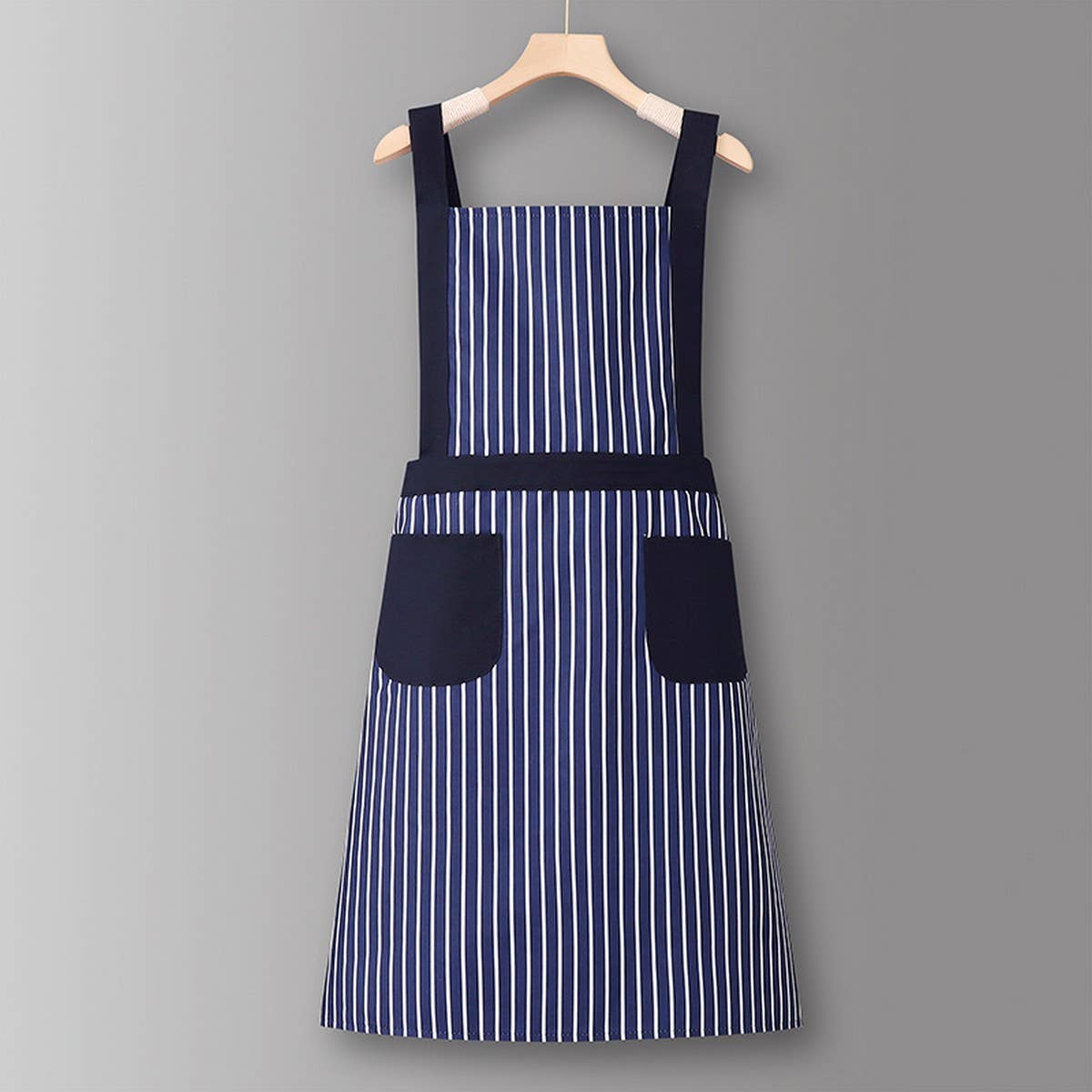 Houndstooth /Solid Color Waterproof Work Apron_CWMM6792