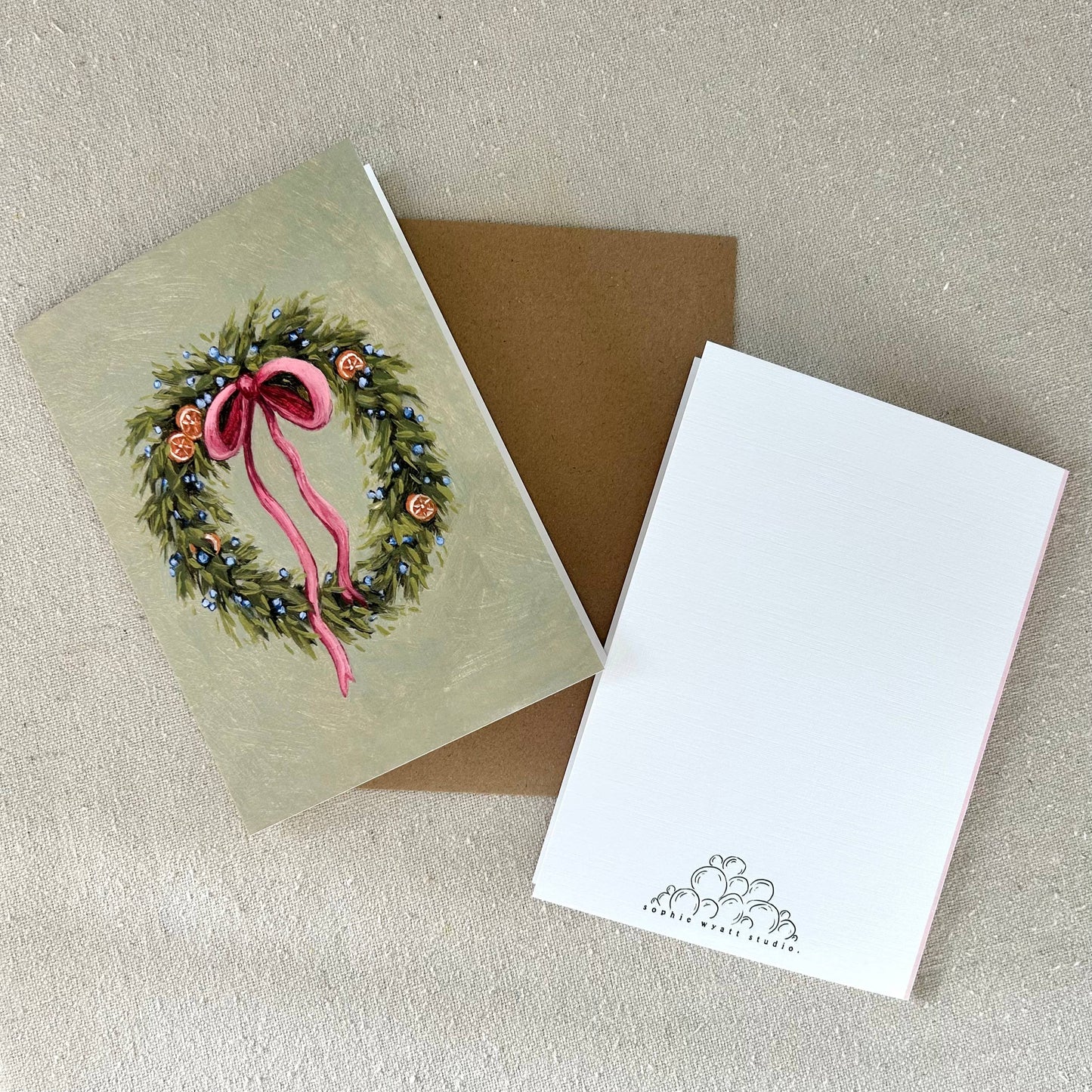 "Tied Up in Pink" Greeting Card Set
