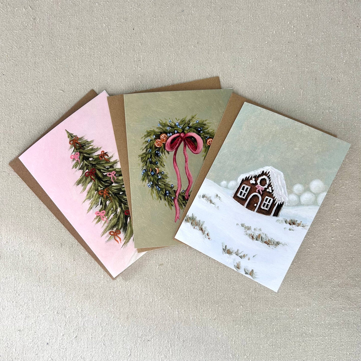 "Tied Up in Pink" Greeting Card Set