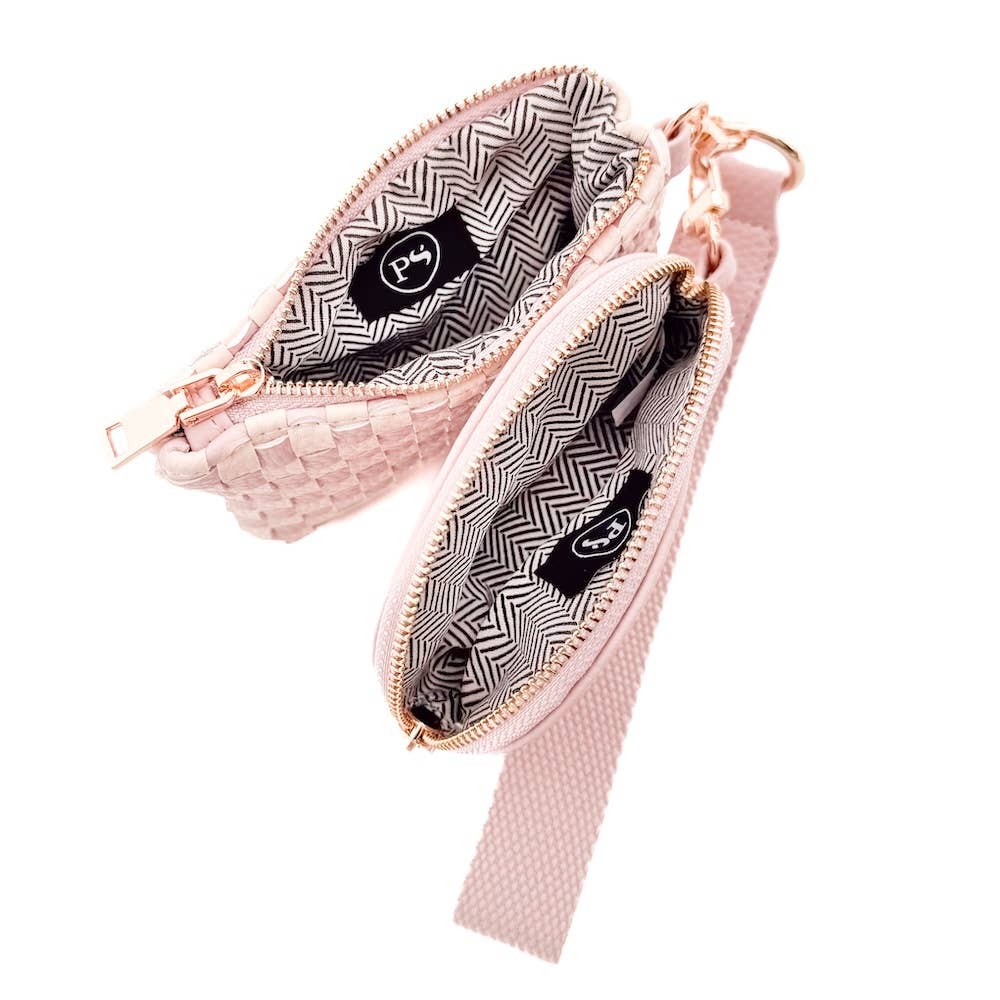 Wonderlust Woven Dual Pouch Wristlet 