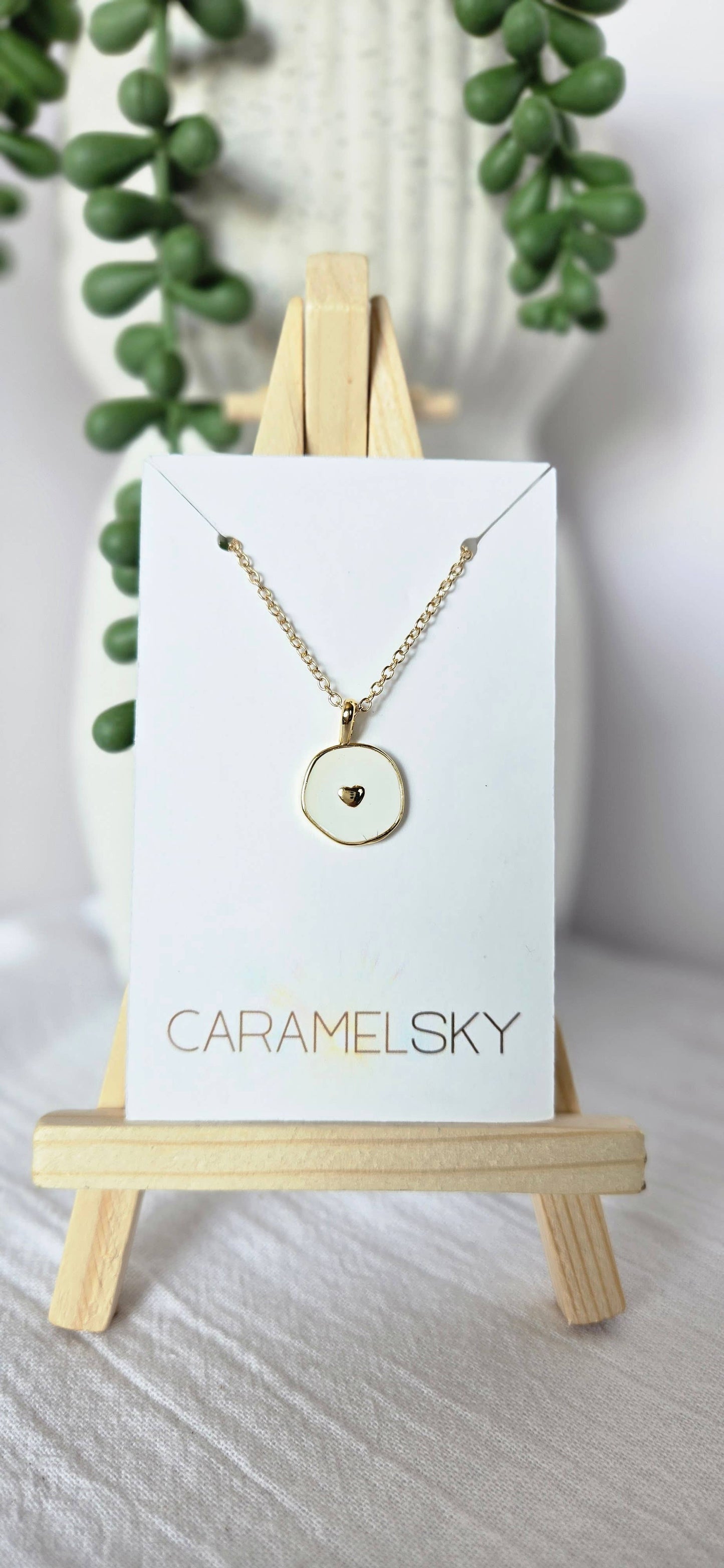 18k Gold Plated Heart Necklace, Minimalist Heart Jewelry