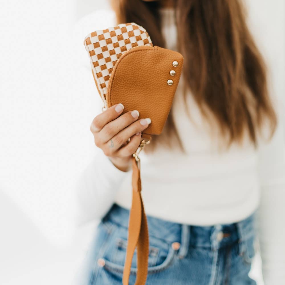 Wonderlust Woven Dual Pouch Wristlet 