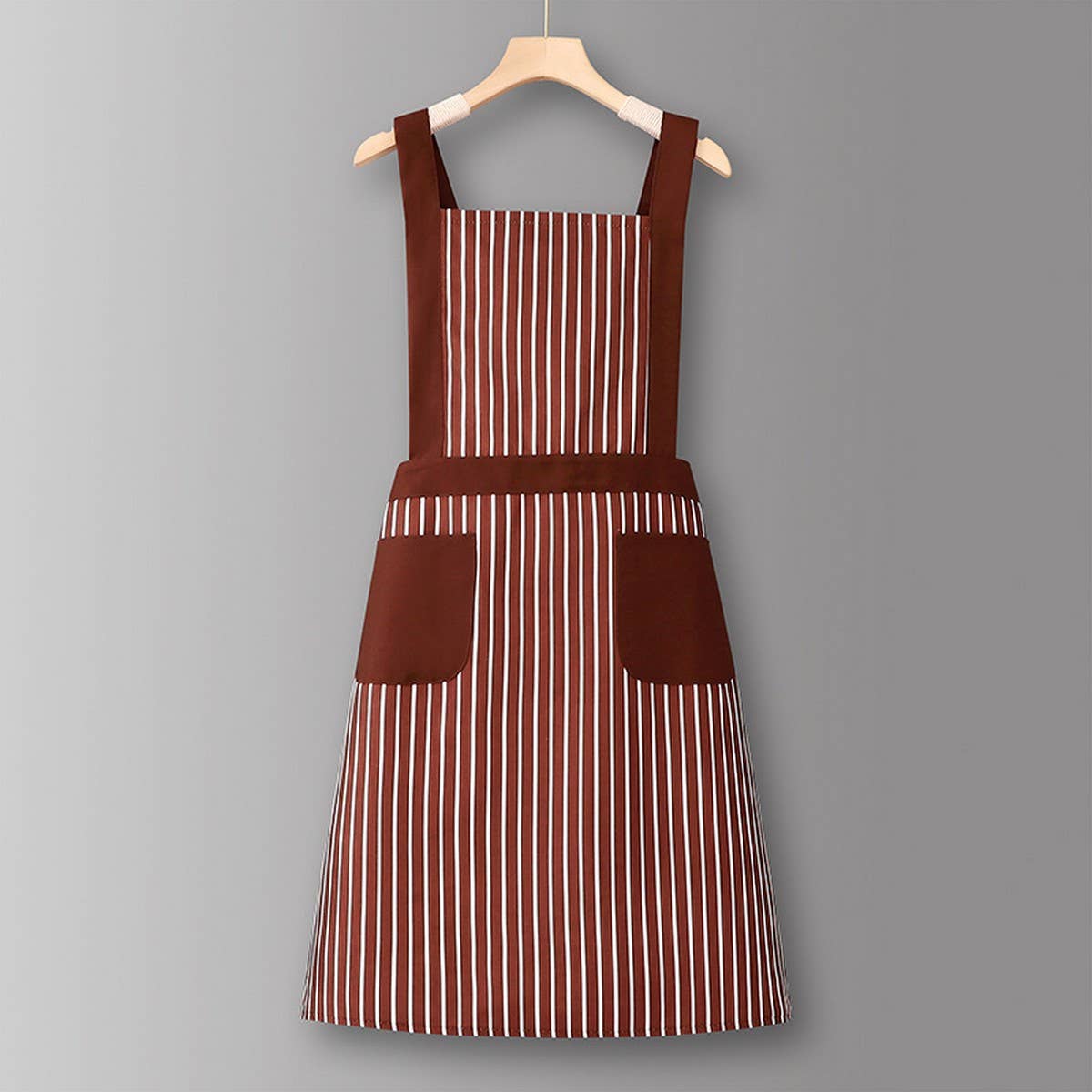 Houndstooth /Solid Color Waterproof Work Apron_CWMM6792