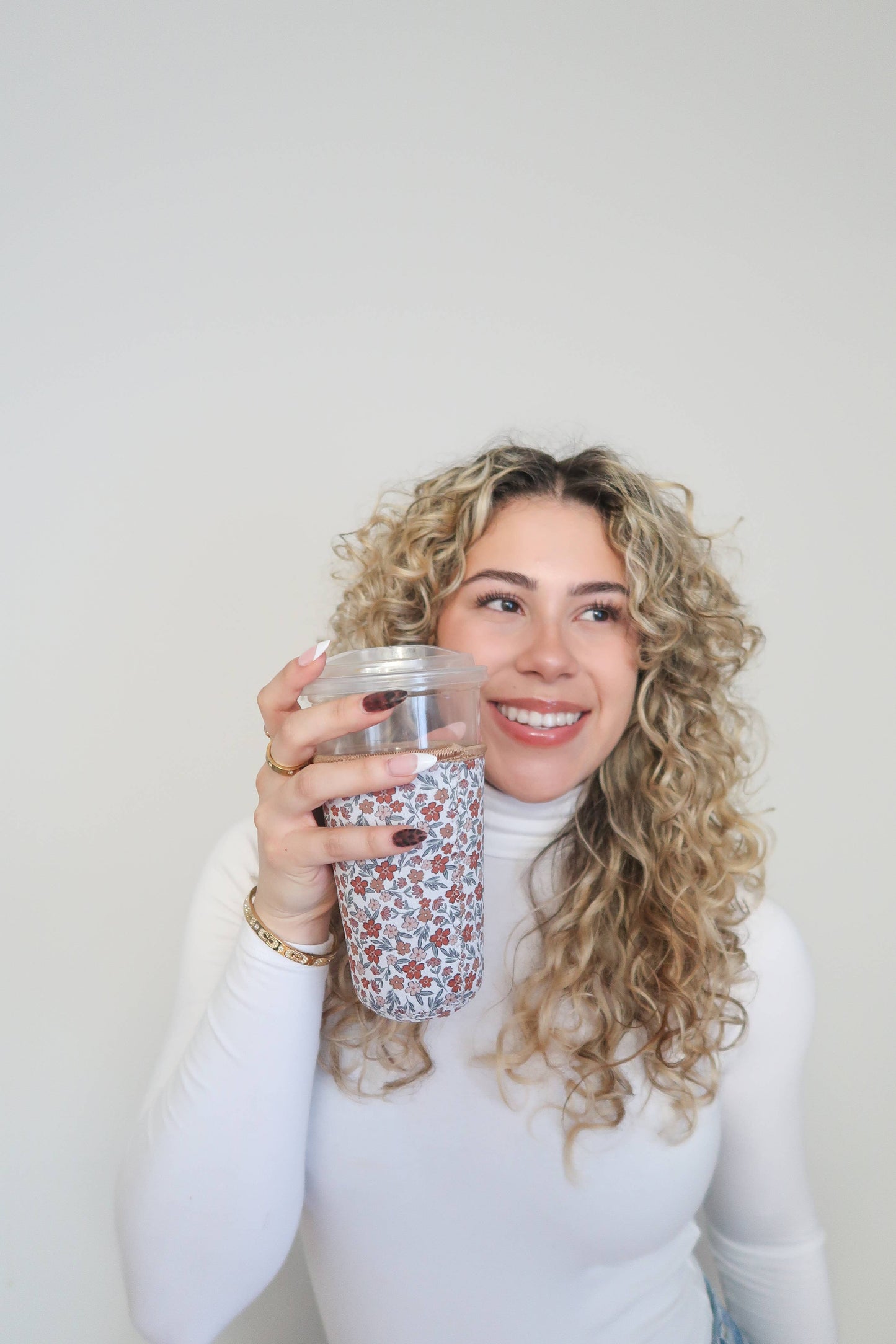 Iced Coffee Drink Sleeve, Beverage Cup Sleeve,