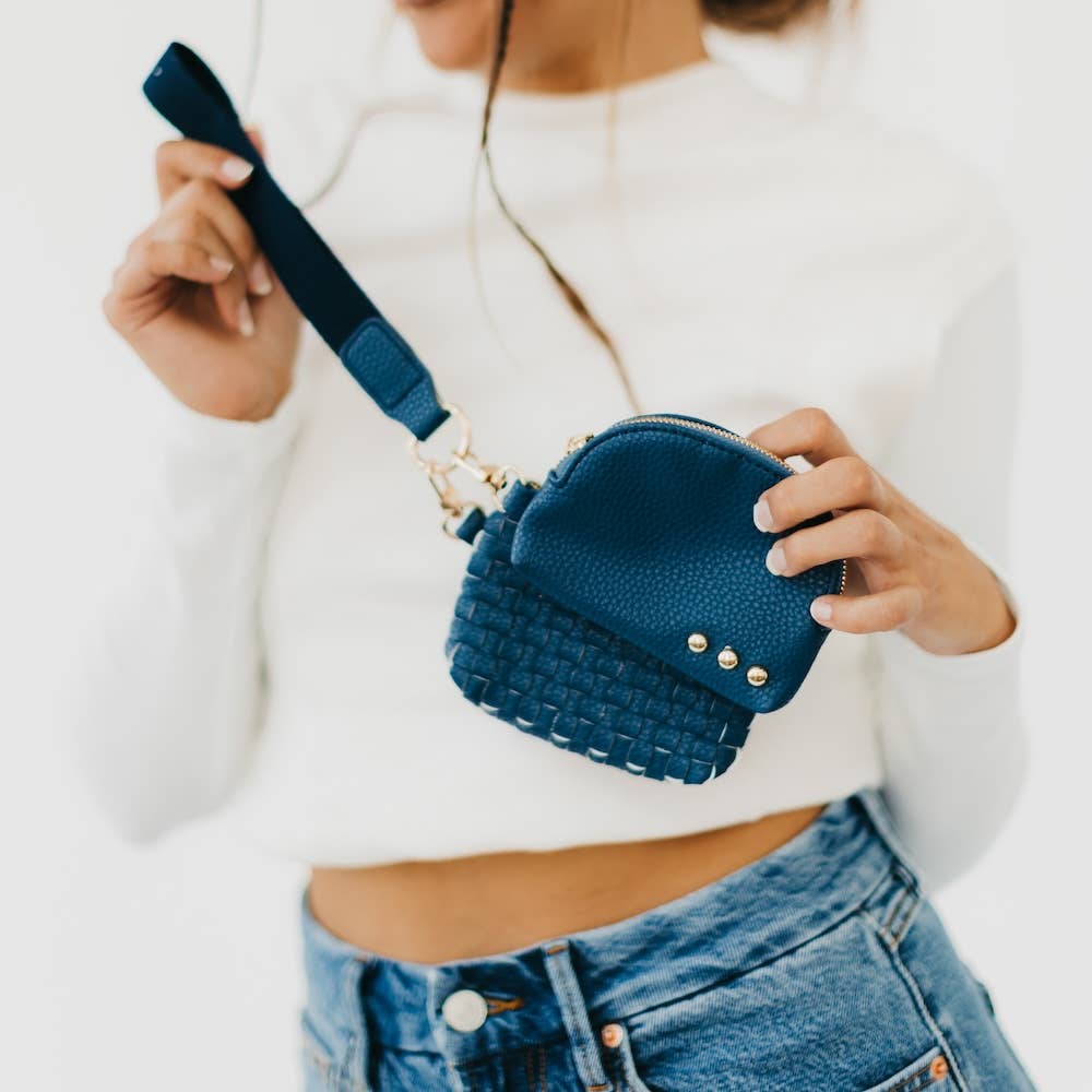 Wonderlust Woven Dual Pouch Wristlet 