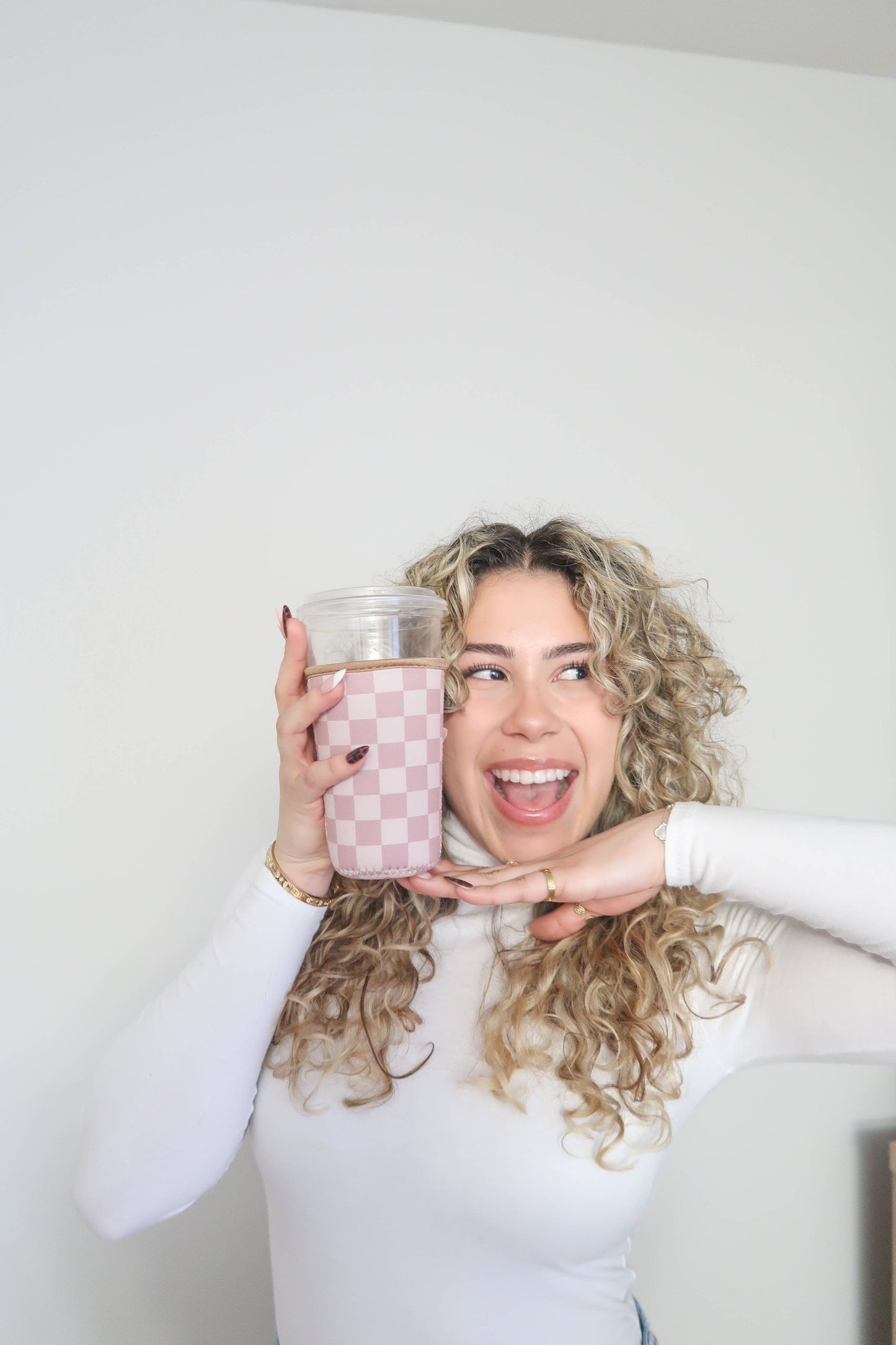 Iced Coffee Drink Sleeve, Beverage Cup Sleeve,