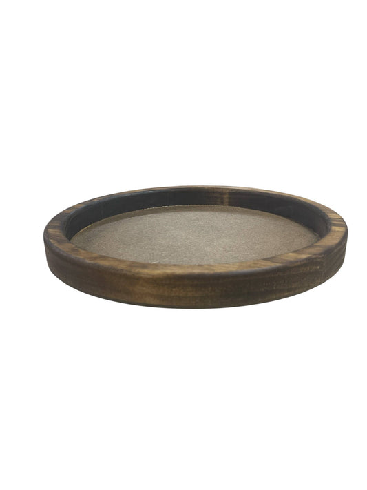 Round wood tray 14 inches.