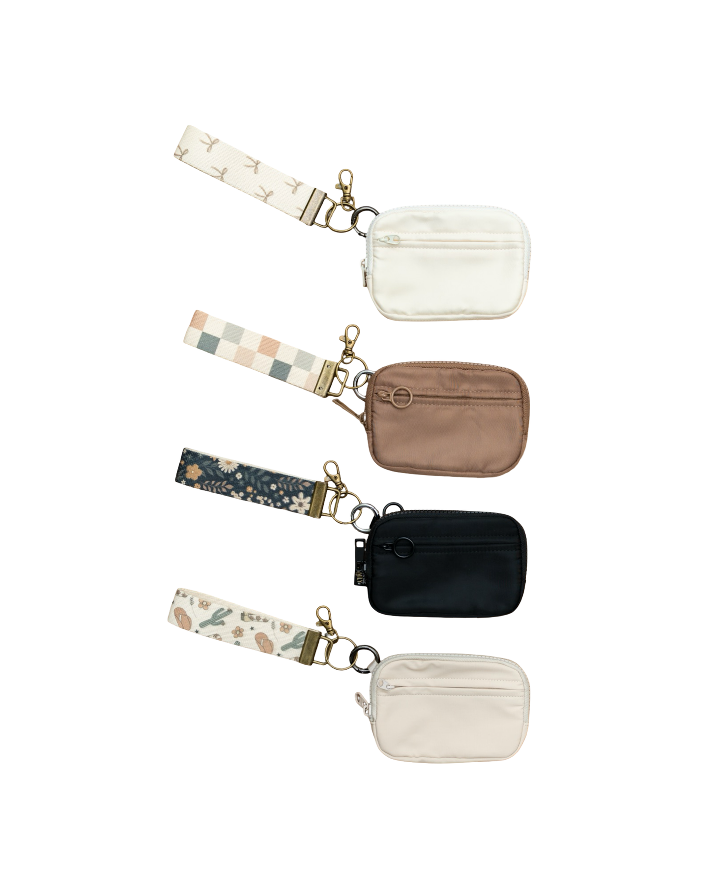 Keychain Wallet with Wrist Lanyard, Compact Card Holder