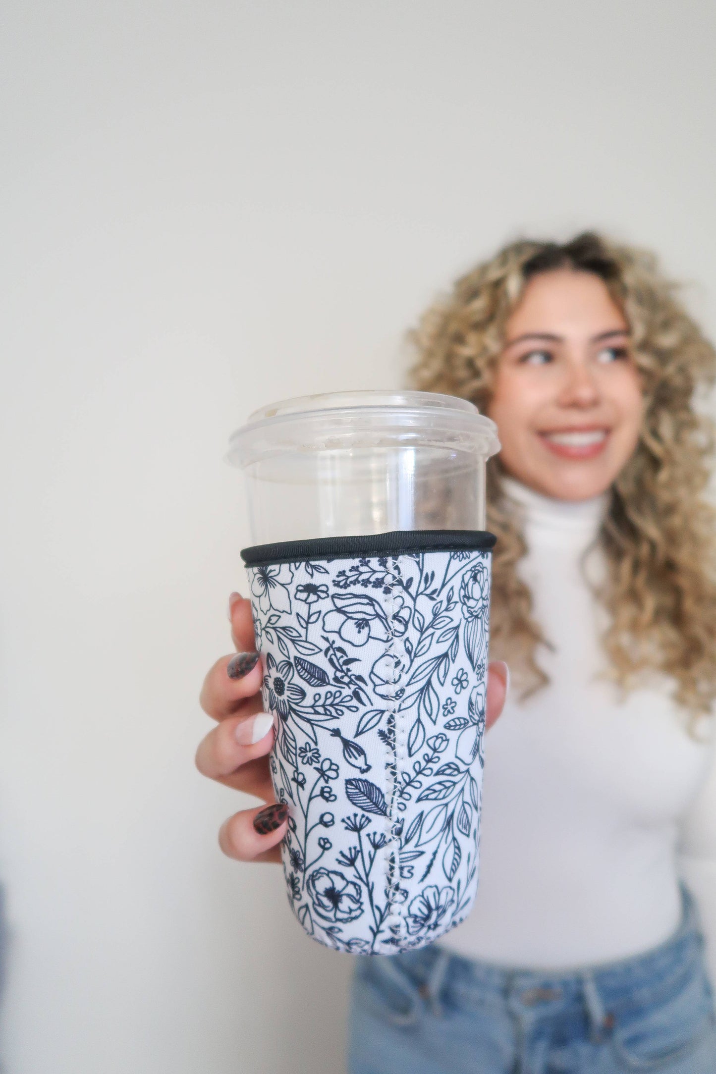 Iced Coffee Drink Sleeve, Beverage Cup Sleeve,