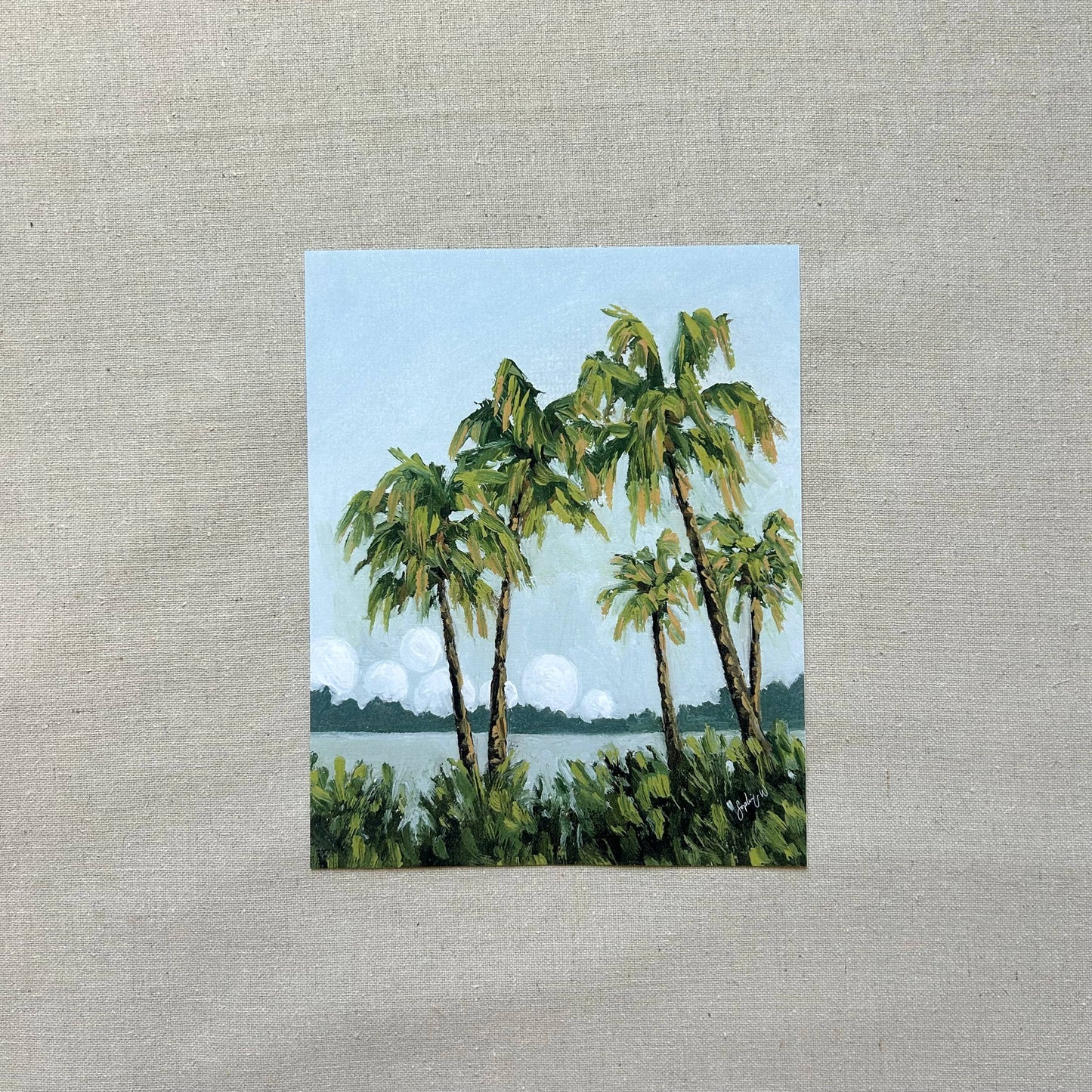 "Where the Palm Trees Lean" Fine Art Print