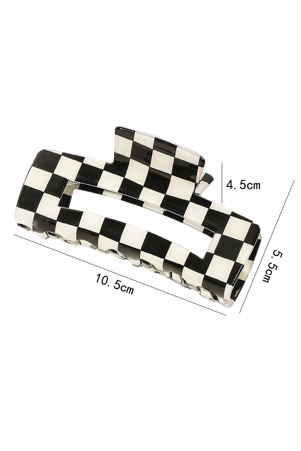 Checkered Print * Hollow Out Hair Clip | One size