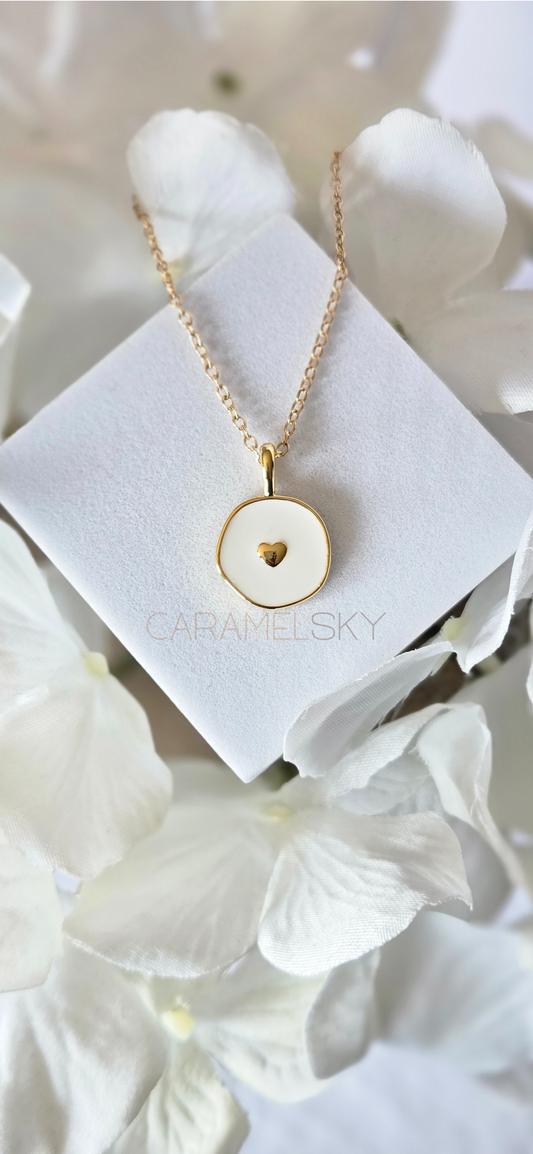 18k Gold Plated Heart Necklace, Minimalist Heart Jewelry