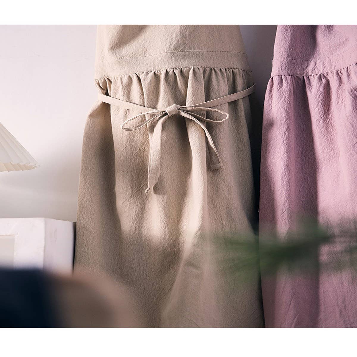 CWMM1832_Cotton Linen Household Kitchen Apron Work Apron