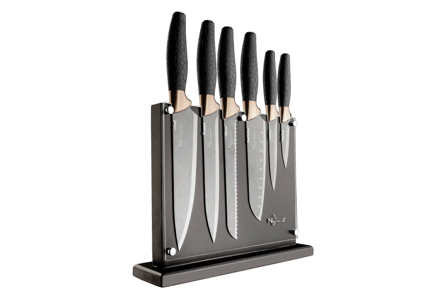 New England Cutlery 7 Piece Knife Block Set